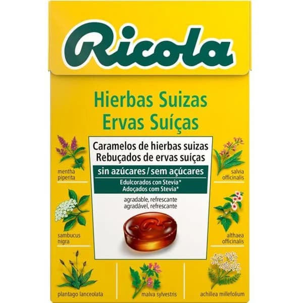 Caramelos sin azúcar a las hierbas RICOLA, caja 50 unid. - 1 ud - Imagen del producto en Findit