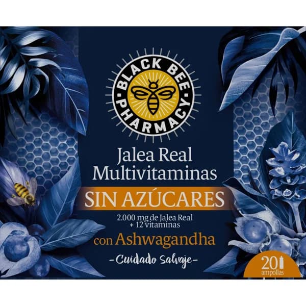 Jalea real multivitaminas BLACK BEE, caja 20 ampollas - 1 ud - Imagen del producto en Findit