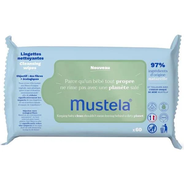 Toallitas faciales aguacate MUSTELA, paquete 60 uds - 60 ud - Imagen del producto en Findit