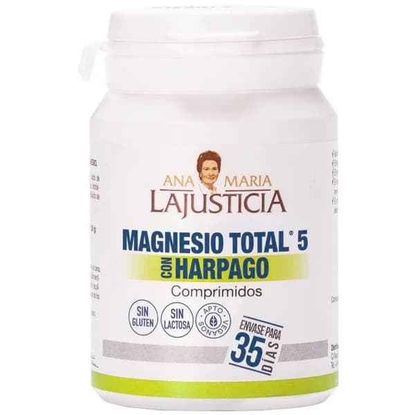 Magnesio total 5 c/ harpago A.M. LAJUSTICIA, bote 70 comprimidos - 70 ud - Imagen del producto en Findit