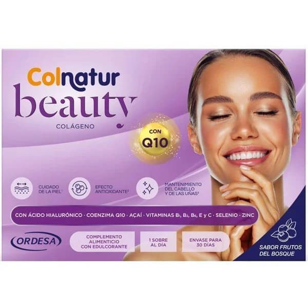 Colágeno sabor frutos del bosque COLNATUR BEAUTY, caja 30 sobres - 30 ud - Imagen del producto en Findit