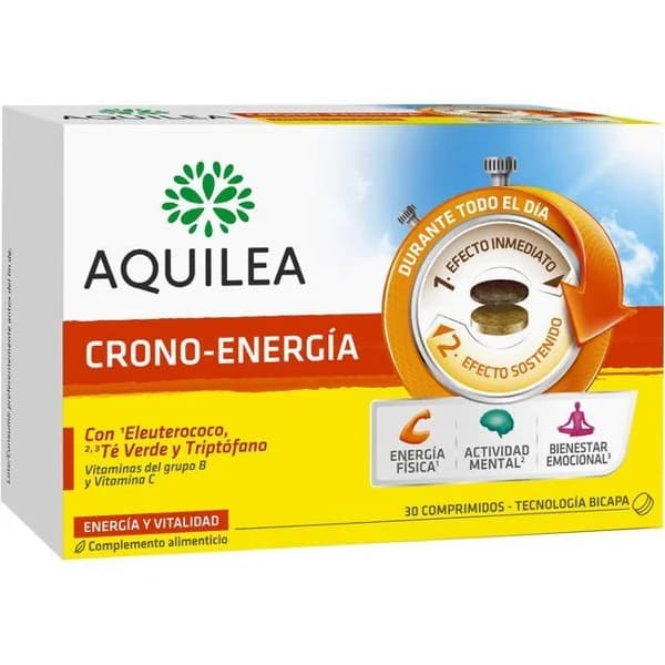 Comprimidos crono-Energia bicapa AQUILEA, caja 30 uds - 30 ud - Imagen del producto en Findit