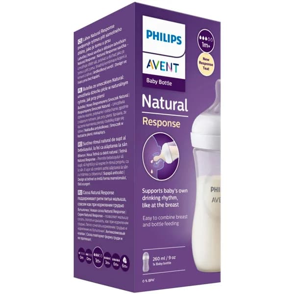 Biberón natural PHILIPS AVENT NATURAL RESPONSE, 1 ud - 1 ud - Imagen del producto en Findit