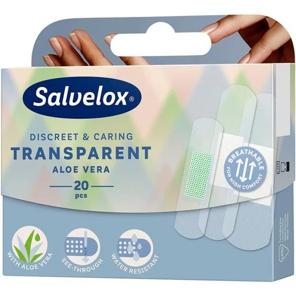 Apósito transparente de aloe vera SALVELOX, caja 12 unid. - 1 ud - Imagen del producto en Findit