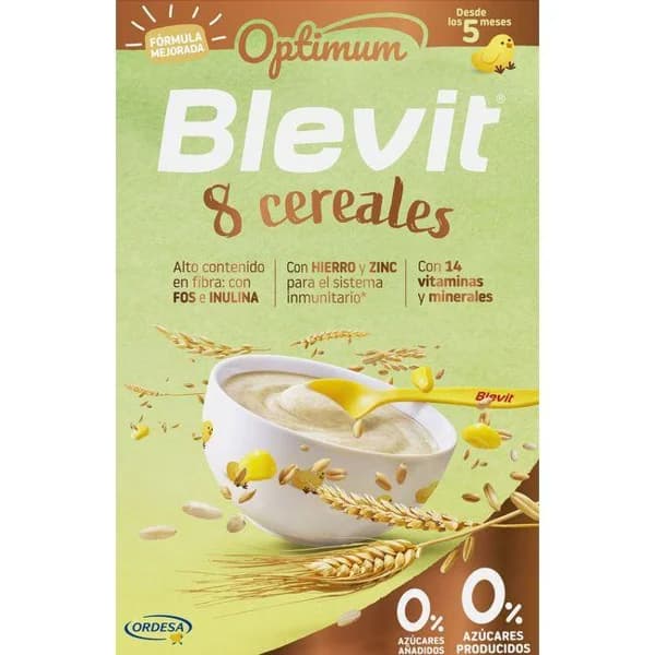 Papilla optimum 8 cereales BLEVIT OPTIMUM, caja 270 g - 0.27 kg - Imagen del producto en Findit