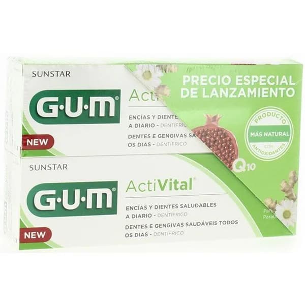 Gel dentífrico para encías GUM Activital, pack 2x75 ml - 0.15 l - Imagen del producto en Findit