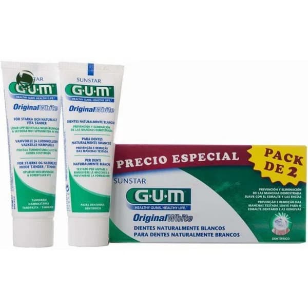 Pasta dentífrica original white GUM, pack 2x75 ml - 0.15 l - Imagen del producto en Findit