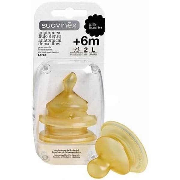Tetina anatomica t-2 m latex SUAVINEX, pack 2 uds. - 1 ud - Imagen del producto en Findit