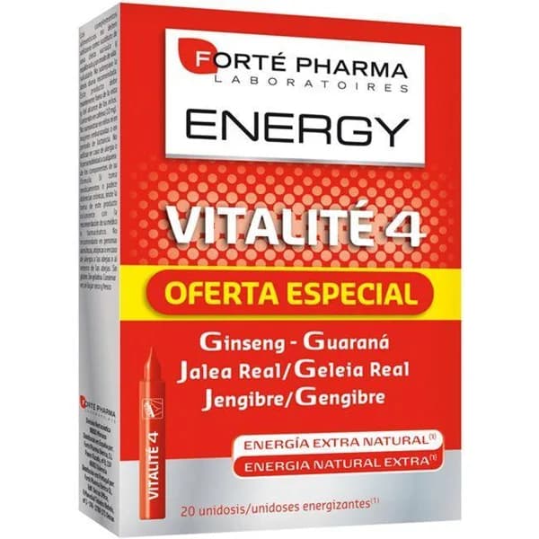 Energy Vtalité 4G FORTÉ PHARMA, caja 20 viales - 20 ud - Imagen del producto en Findit