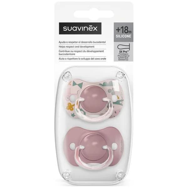 Chupete silicona fisiológico +18 M SUAVINEX, pack 2 uds - 2 ud - Imagen del producto en Findit
