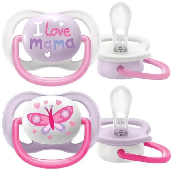 Chupete niña ultra air happy 0-6 meses PHILIPS AVENT, pack 2 uds - 2 ud - Imagen del producto en Findit