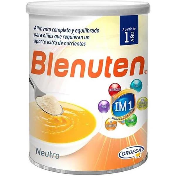 Complemento nutricional infantil neutro BLENUTEN, lata 400 g - 0.4 kg - Imagen del producto en Findit