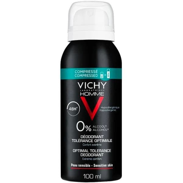 Desodorante en bruma Homme 48h 0% alcohol VICHY, spray 100 ml - 0.1 l - Imagen del producto en Findit