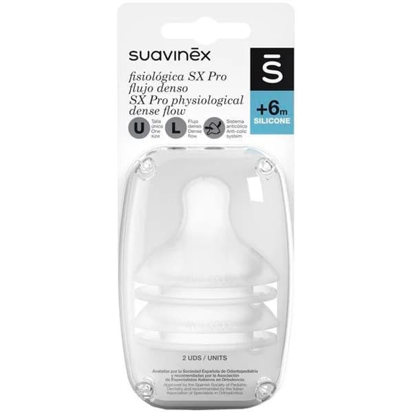 Tetina fisiológica flujo L silicona SUAVINEX, pack 2 uds - 1 ud - Imagen del producto en Findit