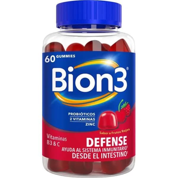 Vitaminas C & B3 Defense Gominolas BION3, bote 60 comprimidos - 60 ud - Imagen del producto en Findit