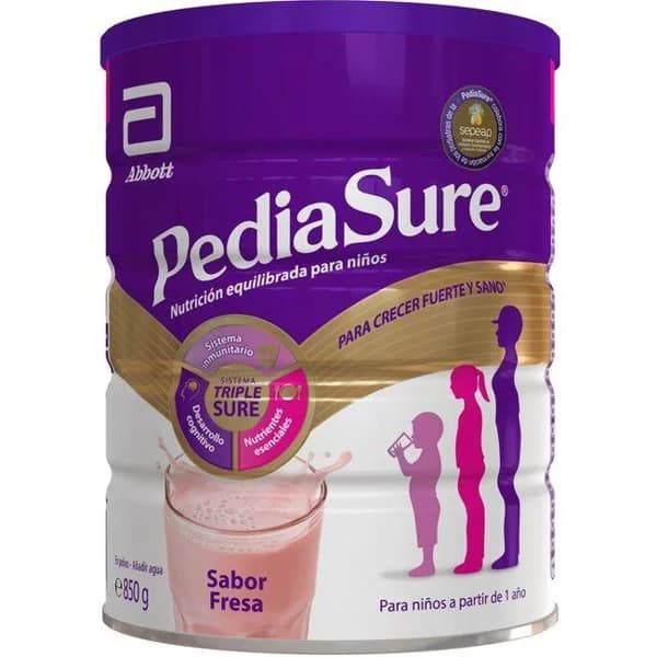 Complemento infantil en polvo sabor fresa PEDIASURE, bote 850 g - 0.85 kg - Imagen del producto en Findit
