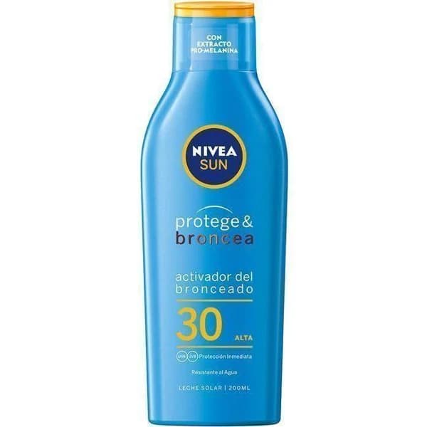 Loción solar SPF30 NIVEA Protege&Broncea, bote 200 ml - 1 ud - Imagen del producto en Findit