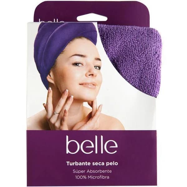 Toalla turbante seca pelo BELLE, pack 1 ud - 1 ud - Imagen del producto en Findit