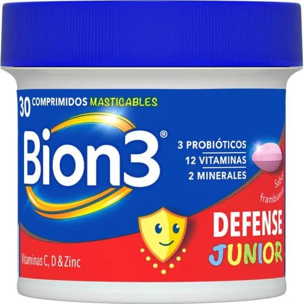 Vitaminas C,D & Zinc Defense Junior BION3, bote 30 comprimidos - 30 ud - Imagen del producto en Findit
