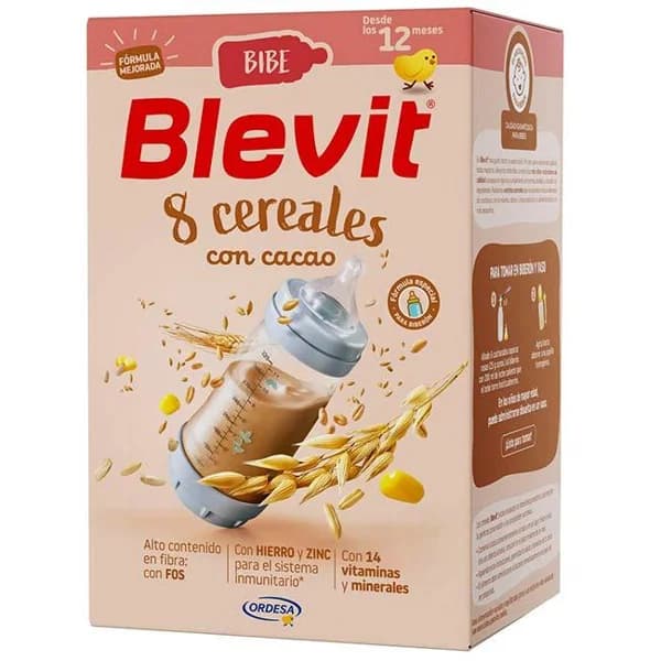 Papilla biberon 8 cereales con cacao BLEVIT, caja 500 g - 0.5 kg - Imagen del producto en Findit