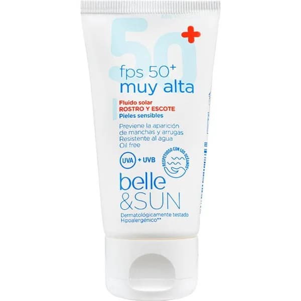 Crema facial solar FPS50+ pieles sensibles BELLE, tubo 50 ml - 0.05 l - Imagen del producto en Findit