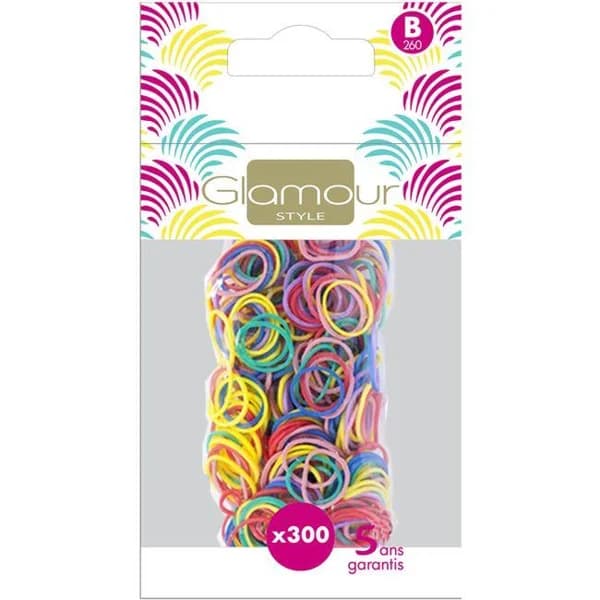 Gomas de colores de caucho GLAMOUR, pack 300 uds - 300 ud - Imagen del producto en Findit