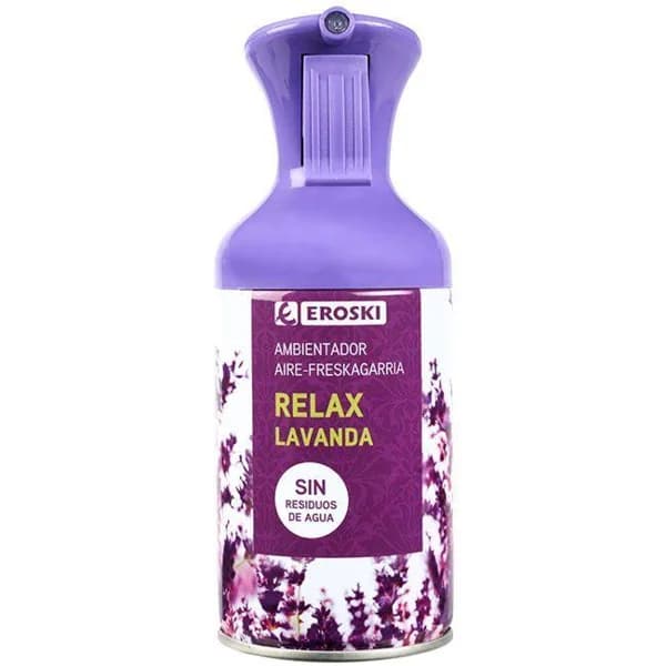 Ambientador puro lavanda EROSKI, spray 335 ml - 0.34 l - Imagen del producto en Findit