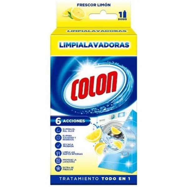 Limpia lavadoras liquido limon COLON, pack 1 dosis - 1 ud - Imagen del producto en Findit
