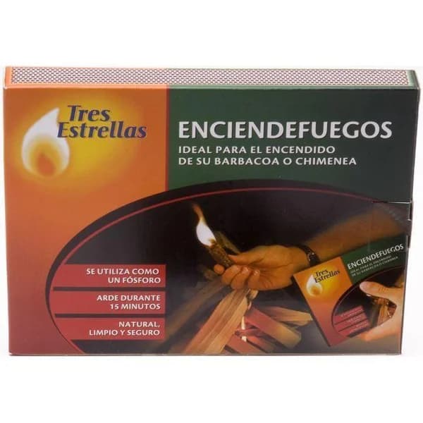 Enciende fuegos TRES ESTRELLAS, pack 1 ud - 1 ud - Imagen del producto en Findit