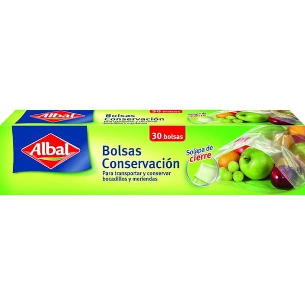 Bolsa para conservar 25x27 cm ALBAL, caja 30 uds - 30 ud - Imagen del producto en Findit