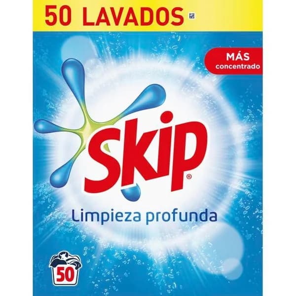 Detergente en polvo SKIP CLEAN, maleta 50 dosis - 50 ud - Imagen del producto en Findit
