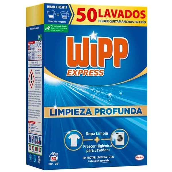 Detergente en polvo azul WIPP, maleta 50 dosis - 50 ud - Imagen del producto en Findit
