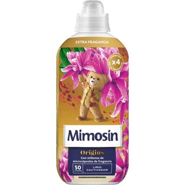 Suavizante lirio cautivador MIMOSÍN ORIGINS, botella 50 dosis - 50 ud - Imagen del producto en Findit