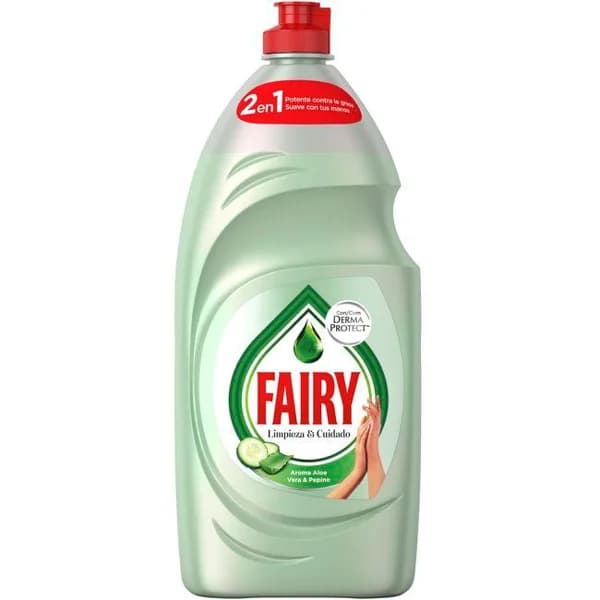 Lavavajillas a mano aloe vera-pepino FAIRY, botella 1,015 litros - 1.02 ud - Imagen del producto en Findit