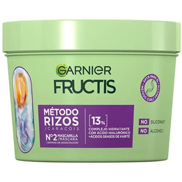 Mascarilla Fructis Método rizos FRUCTIS, tarro 370 ml - 1 ud - Imagen del producto en Findit