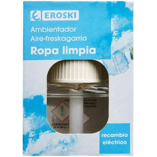 Ambientador eléctrico ropa limpia  EROSKI, recambio 1 ud - 1 ud - Imagen del producto en Findit