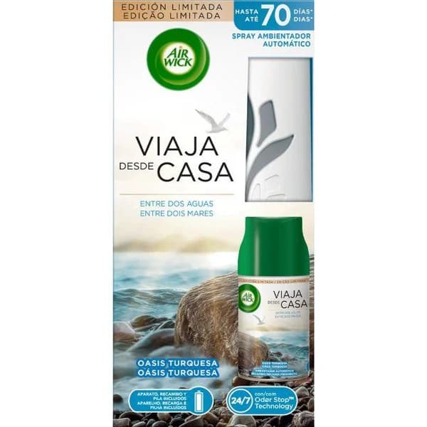 Ambientador oasis AIRWICK FRESH MATIC, aparato+recambio - 1 ud - Imagen del producto en Findit
