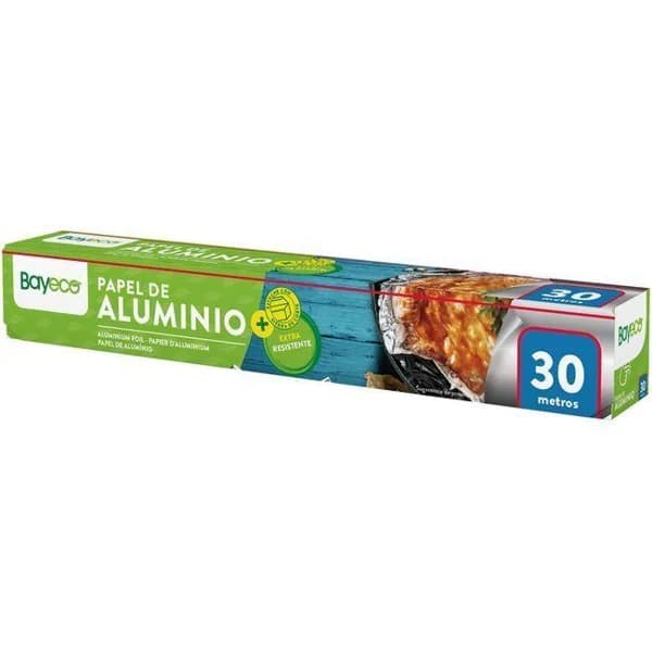 Papel de aluminio liso BAYECO, rollo 30 metros - 30 ud - Imagen del producto en Findit