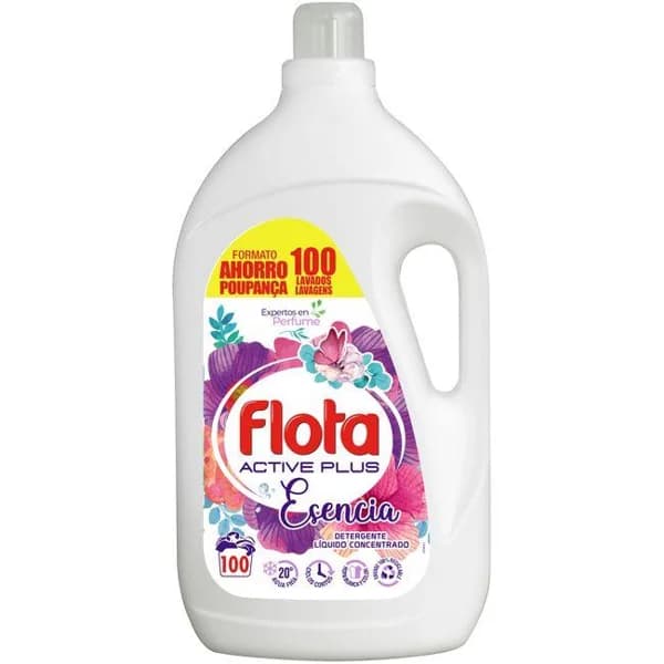 Detergente líquido Esencias FLOTA, garrafa 100 dosis - 100 ud - Imagen del producto en Findit