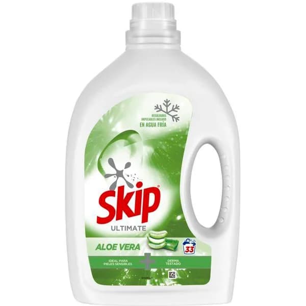 Detergente líquido de aloe vera SKIP ULTIMATE, garrafa 33 dosis - 33 ud - Imagen del producto en Findit