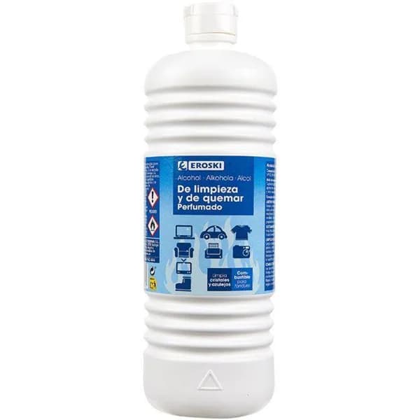 Alcohol de limpieza EROSKI, botella 1 litro - 1 l - Imagen del producto en Findit