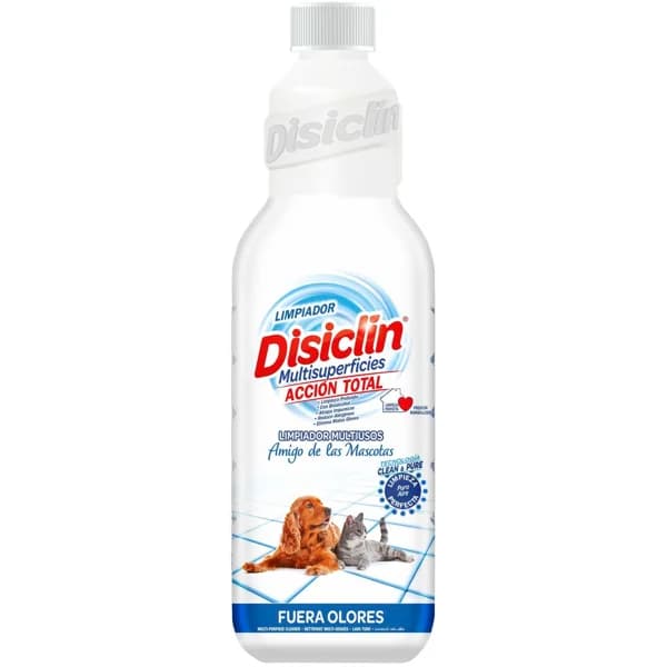 Limpiador multiusos especial mascotas DISICLIN, botella 1 litro - 1 l - Imagen del producto en Findit