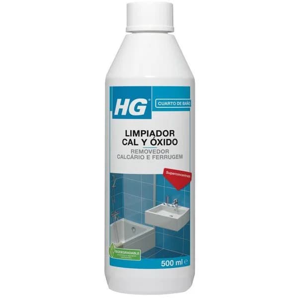 Limpiador manchas de cal-oxido HG, botella 500 ml - 0.5 l - Imagen del producto en Findit