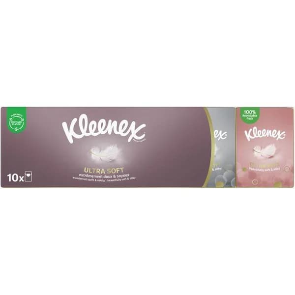 Pañuelo ultrasoft KLEENEX, paquete 10 uds - 10 ud - Imagen del producto en Findit