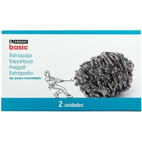 Estropajo metálico EROSKI BASIC, pack 2 uds - 2 ud - Imagen del producto en Findit