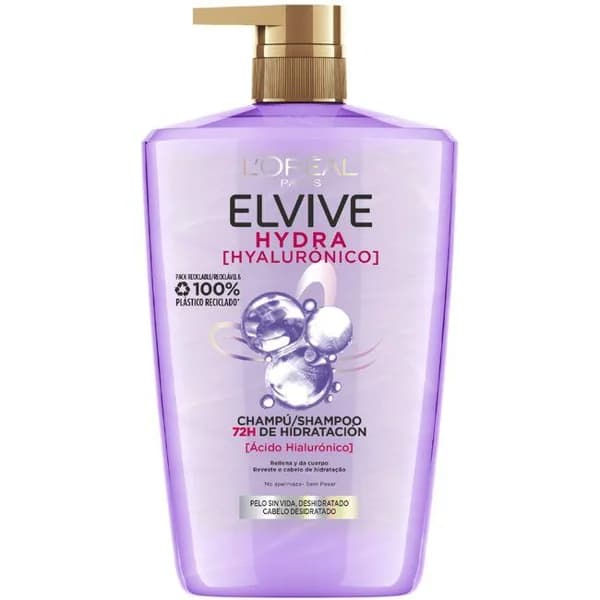 Champú hidra hialuronico ELVIVE, dosificador 1 litro - 1 ud - Imagen del producto en Findit