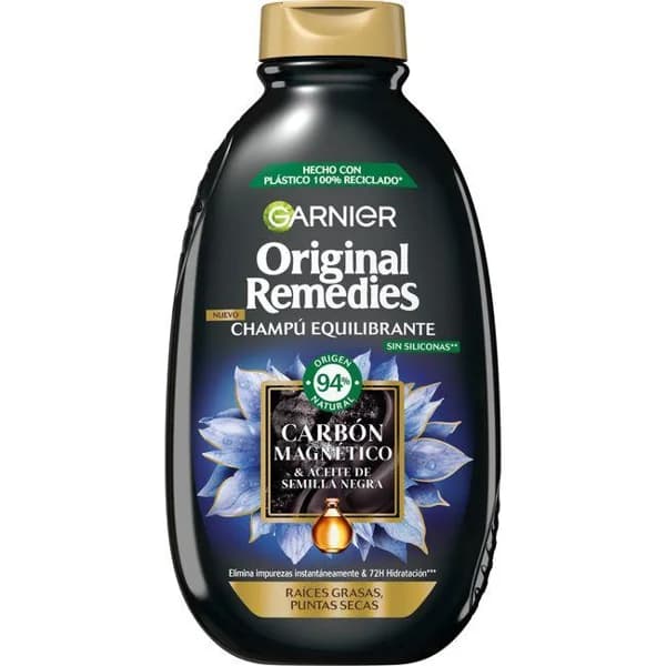 Champú carbón magnético ORIGINAL REMEDIES, bote 600 ml - 1 ud - Imagen del producto en Findit