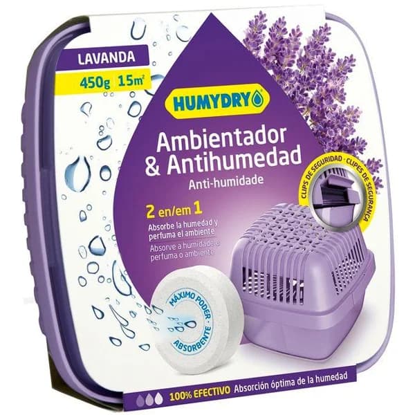 Antihumedad lavanda HUMYDRY, aparato+ recambio 450 g - 0.45 kg - Imagen del producto en Findit