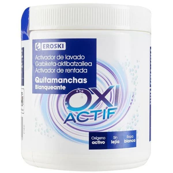 Quitamanchas oxi blanco EROSKI, bote 33 dosis - 33 ud - Imagen del producto en Findit