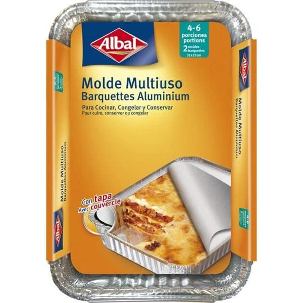 Molde de aluminio 31x21 cm ALBAL, paquete 2 uds. - 1 ud - Imagen del producto en Findit